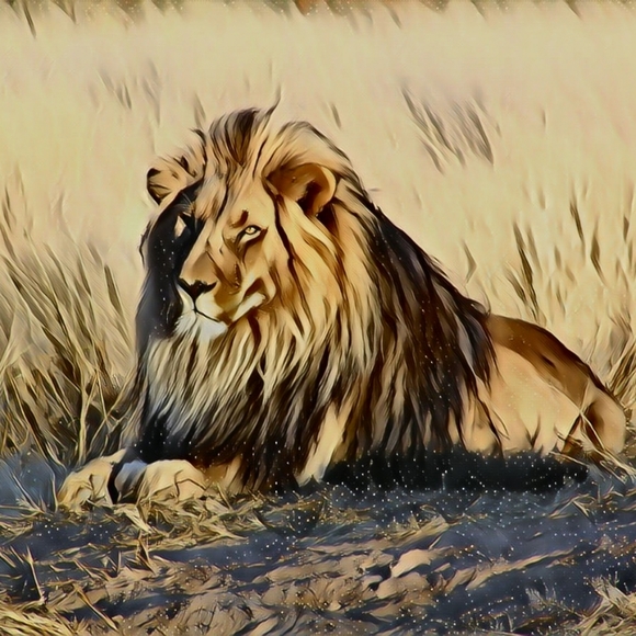 Everest Graphic Design Other - "Galactic" Lion 8.5 inch's X 11 inch's